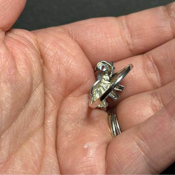 Sterling Silver 925 Elephant Statement Women’s Ring Size 9.5 - Picture 7 of 10